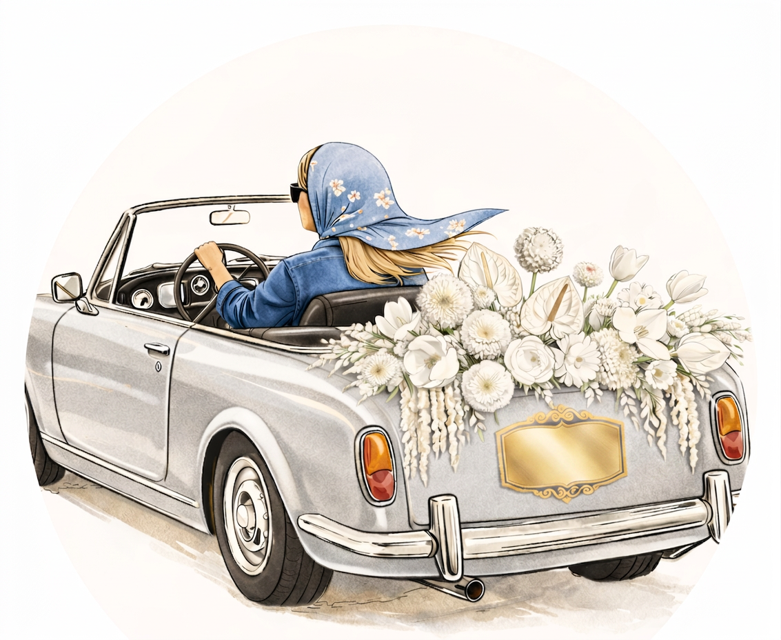 The Flower Edit delivery car